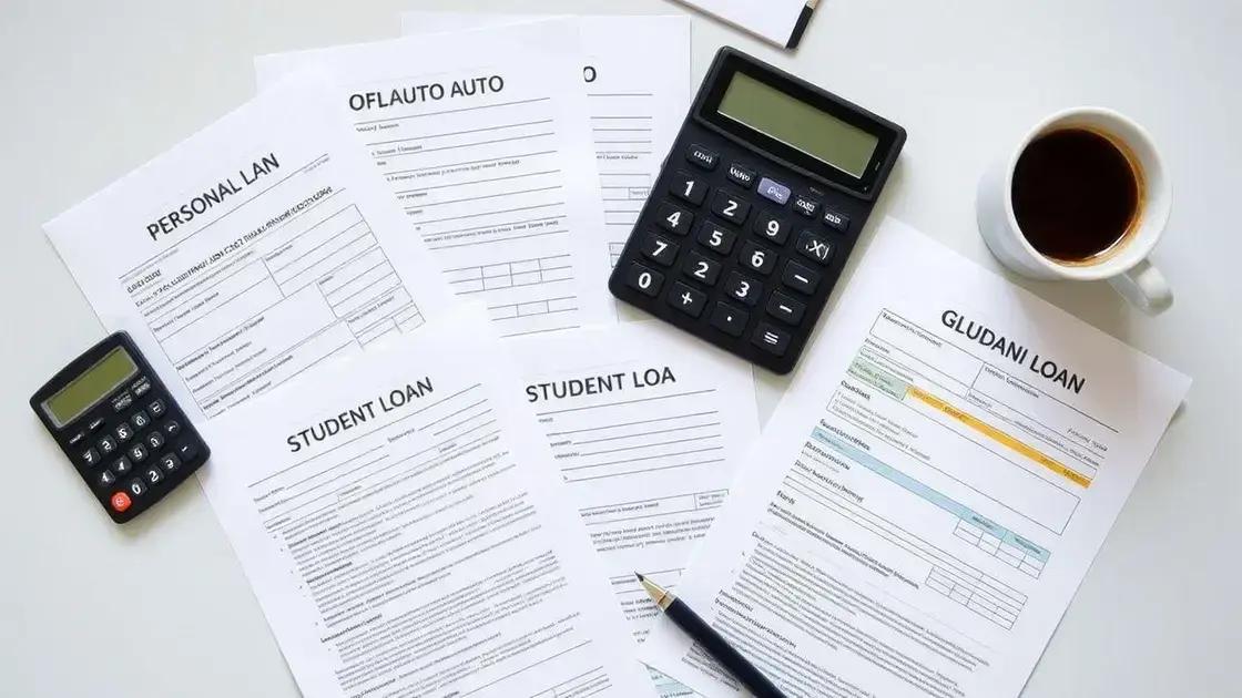 Principais tipos de empréstimos disponíveis