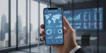 Conta Digital PJ 2026: Reduza Custos em Pequenas Empresas Tela de smartphone com aplicativo de conta digital PJ mostrando painel de controle financeiro para pequenas empresas.
