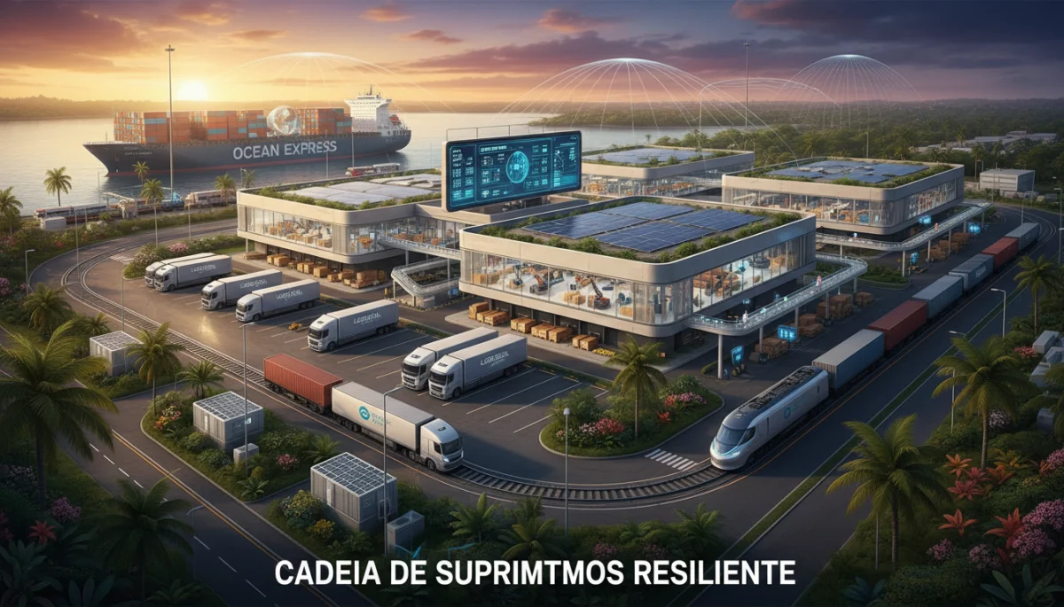 Logística otimizada e gestão inteligente de estoques para resiliência da cadeia de suprimentos no Brasil.