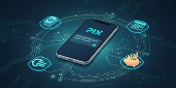 PIX Automático em Contas Digitais: Novidade de 2026 e Seus Benefícios Smartphone com o logo do PIX e uma notificação de pagamento automático, ilustrando a funcionalidade em contas digitais.